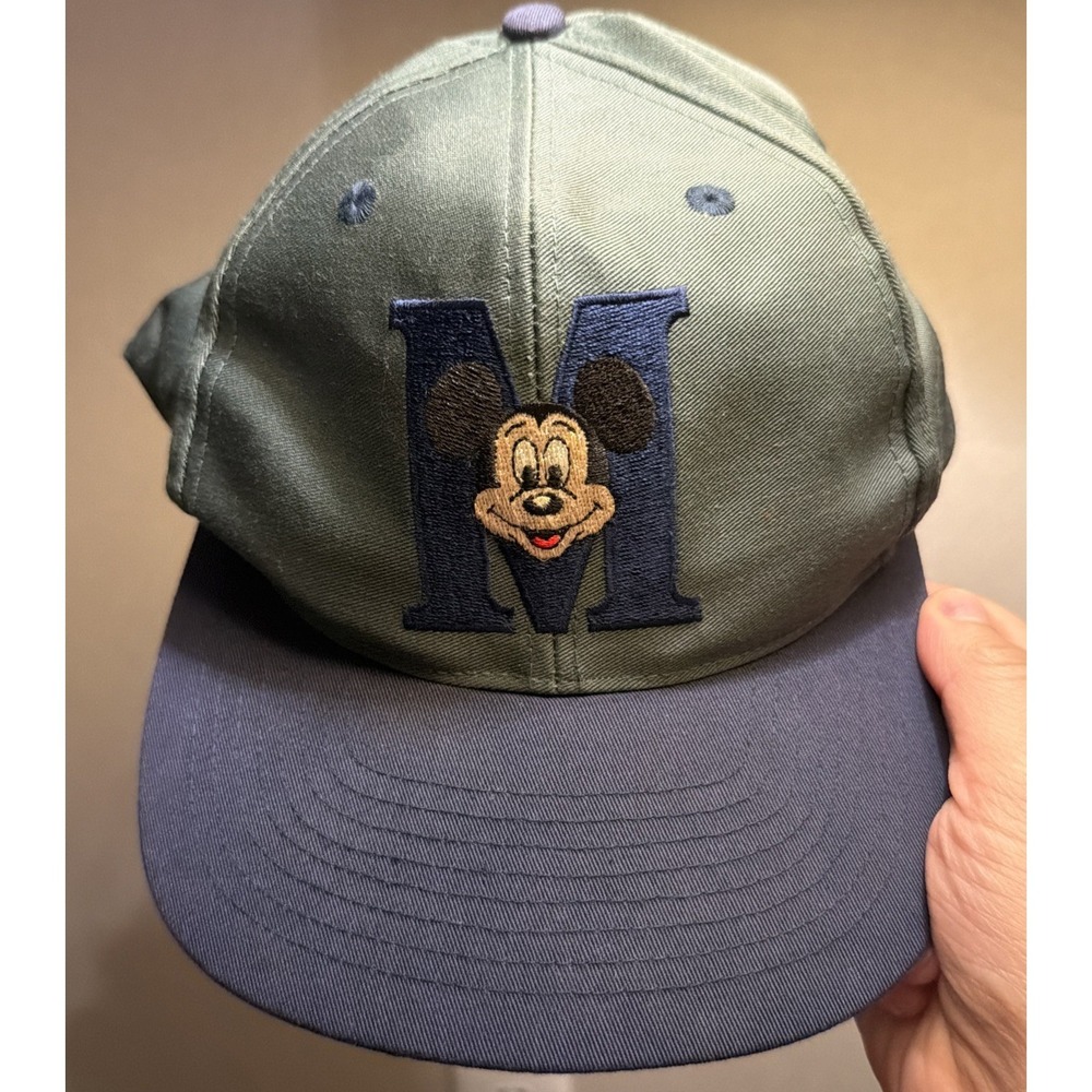 Vintage Mickey Mouse Goofy's Hat Co.‎ Walt Disney Dark Green & Blue Snapback Hat